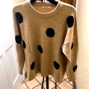 Madewell Polka Dot Crew Neck Sweater NWOT Medium